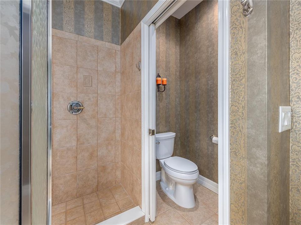 Shower and water closet