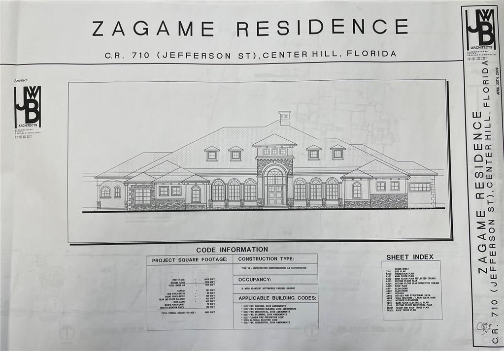 Construction Plans: Elevation