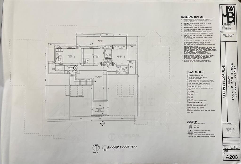 Construction Plans: Second Floor