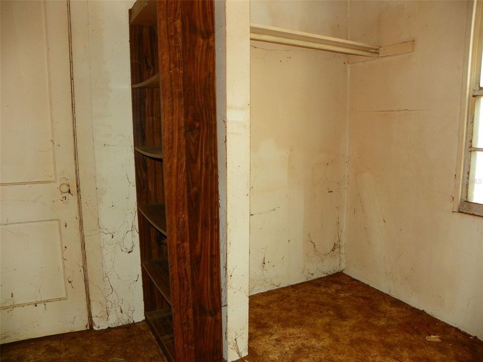 Upstairs closet in duplex unit