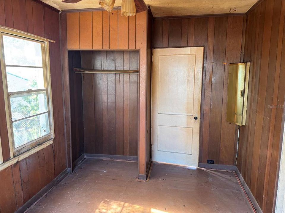 Bedroom in upstairs duplex unit