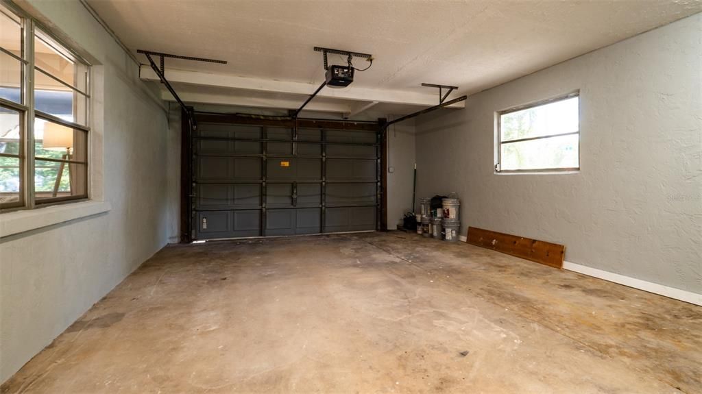 Oversized 2 Car Garage with Laundry Area