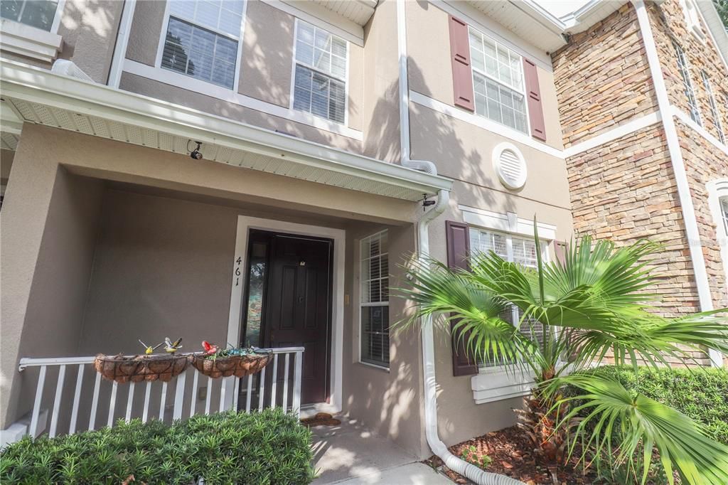 The townhome front view.