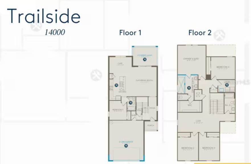 Floor plan with options selected