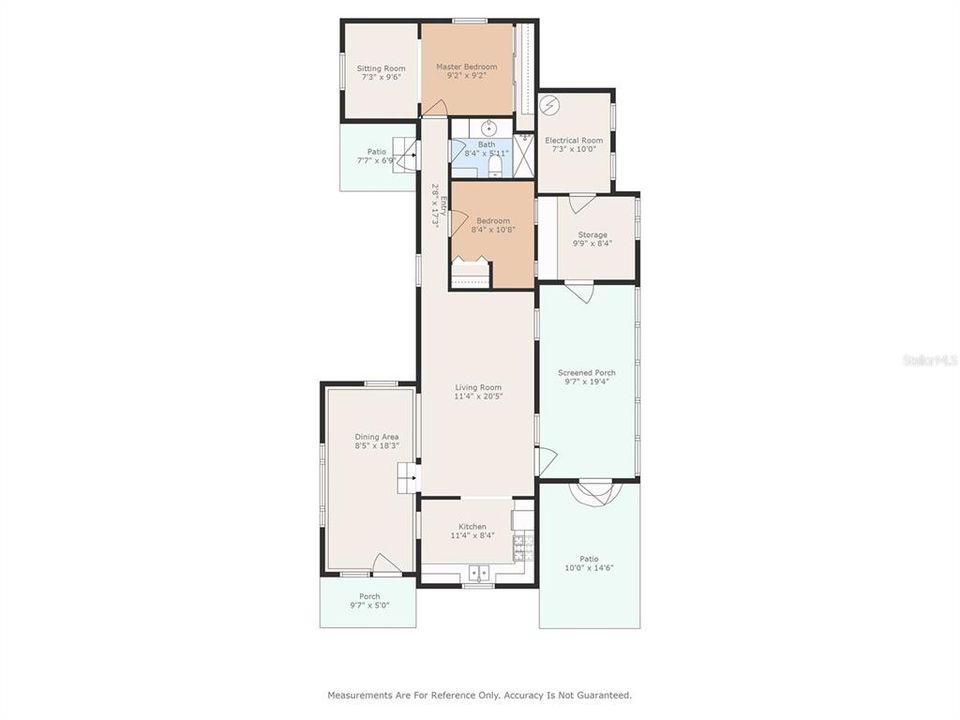 Floor plan (enter home from door at SW corner)