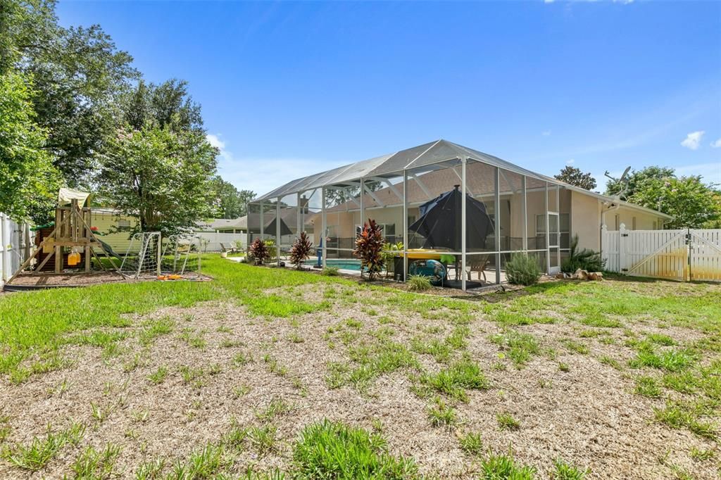 Large fenced in yard.