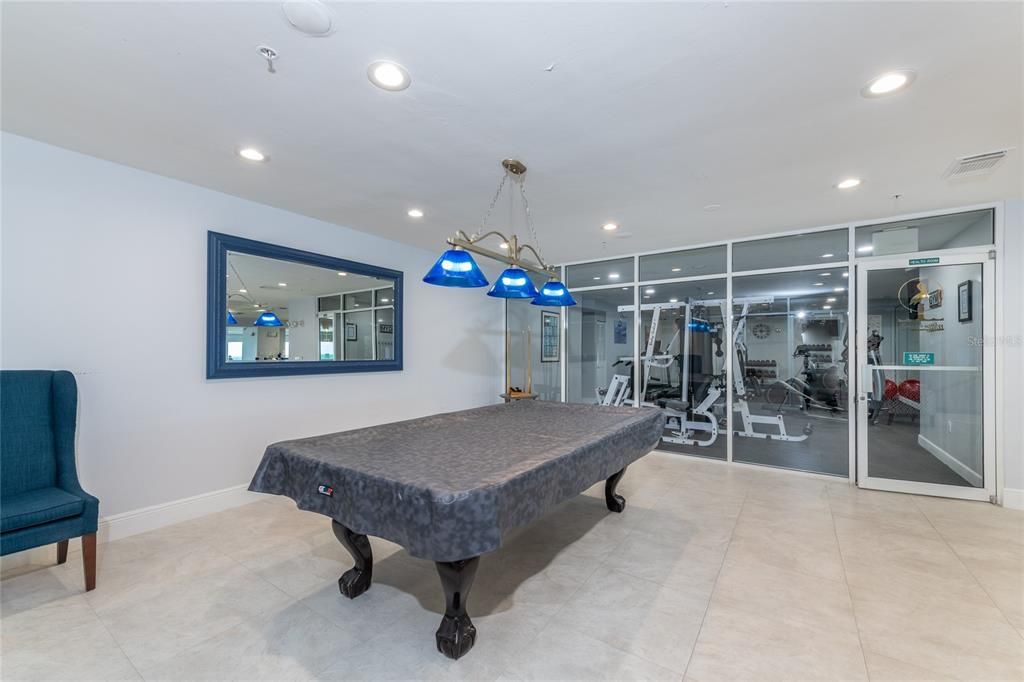 pool room and fitness