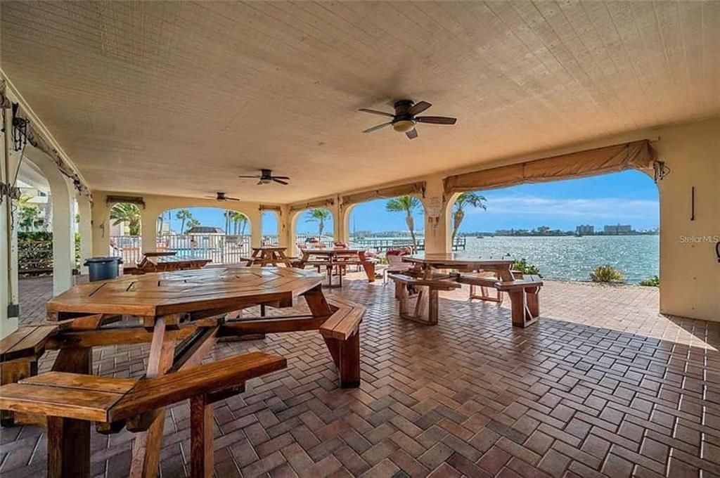 Beach house picnic area.