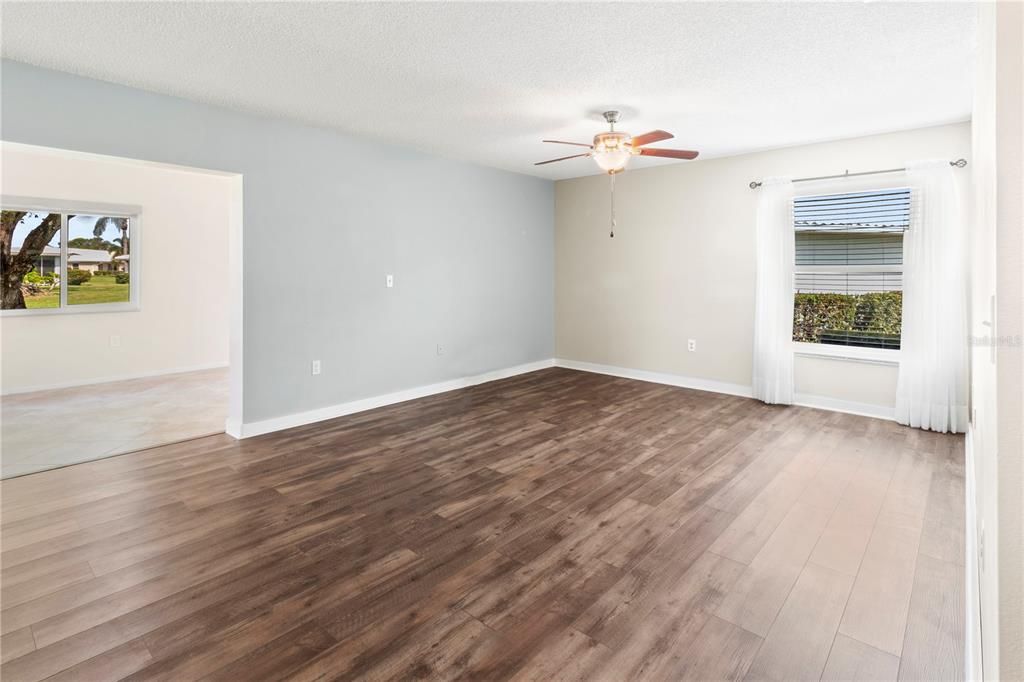 Living room and bonus room