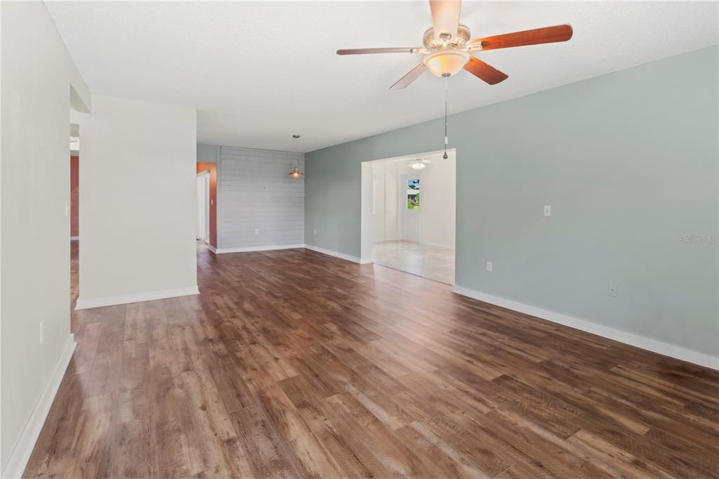 Dining room and living room