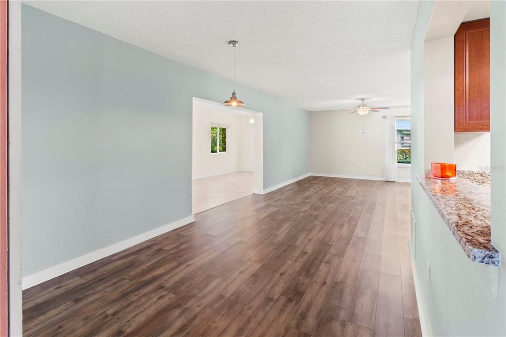 Dining room and living room