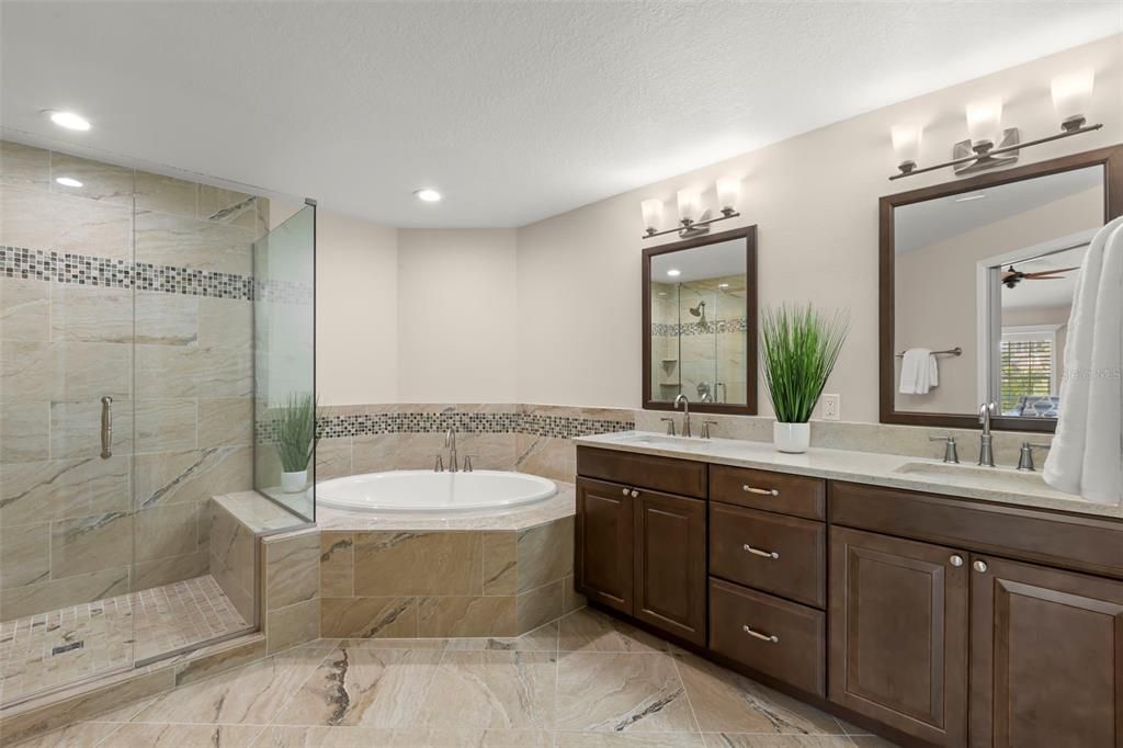 Primary Bath with Double Vanity and Water Closet