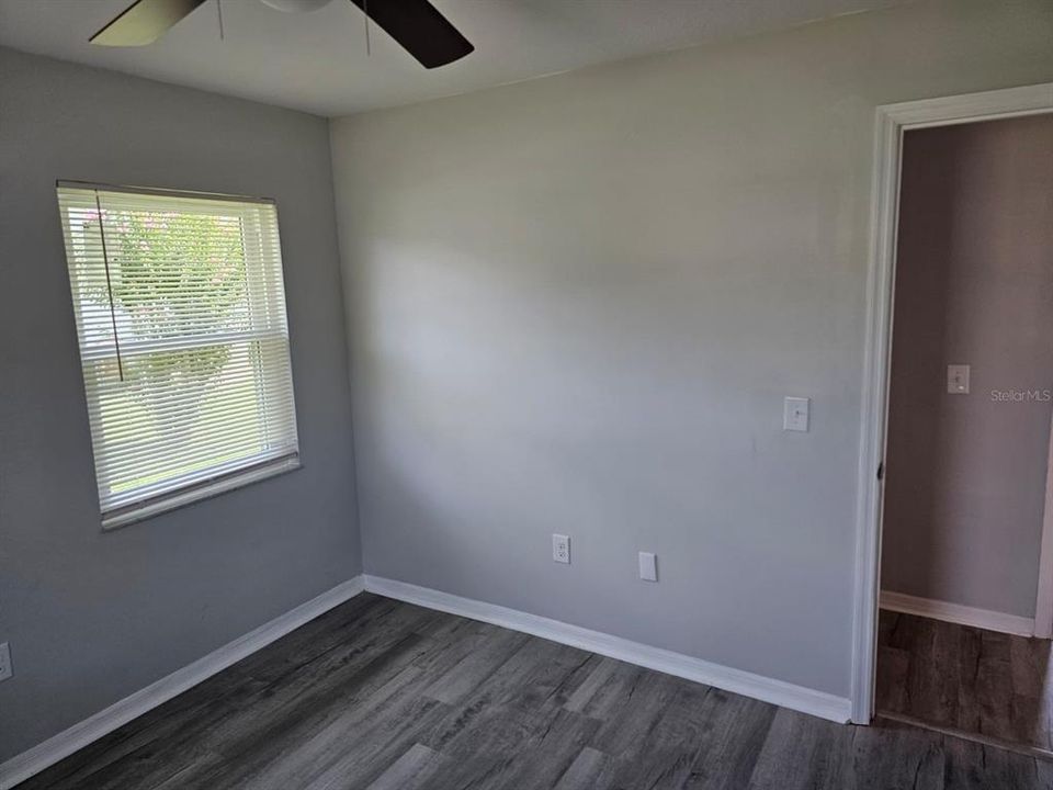 Front corner bedroom side window