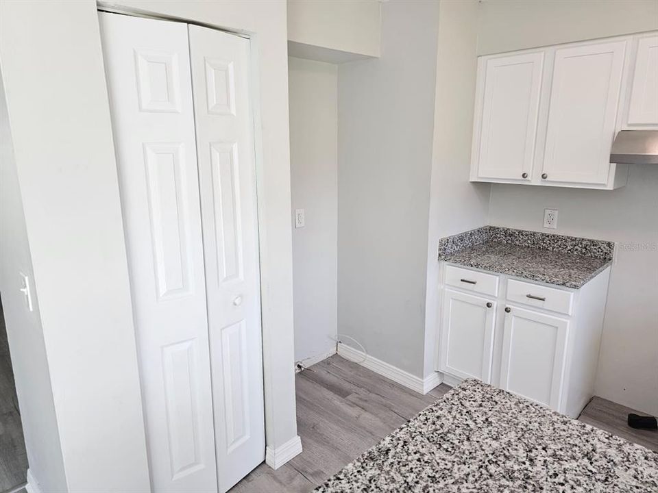 Kitchen pantry and space for new fridge