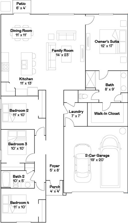 Active With Contract: $361,680 (4 beds, 2 baths, 1936 Square Feet)