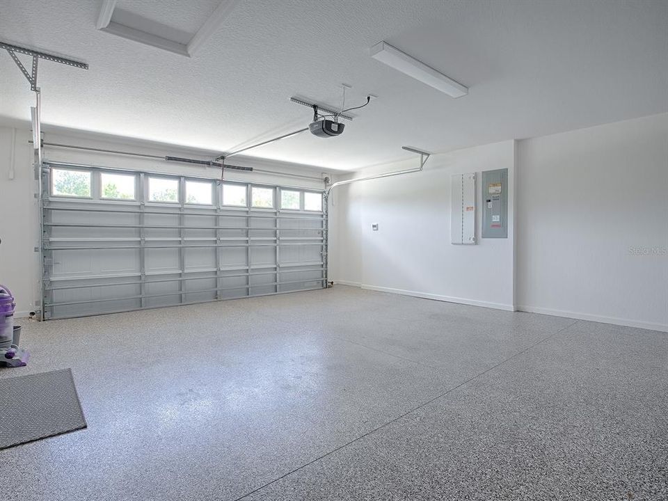 Large Garage with Epoxy Coated Floor