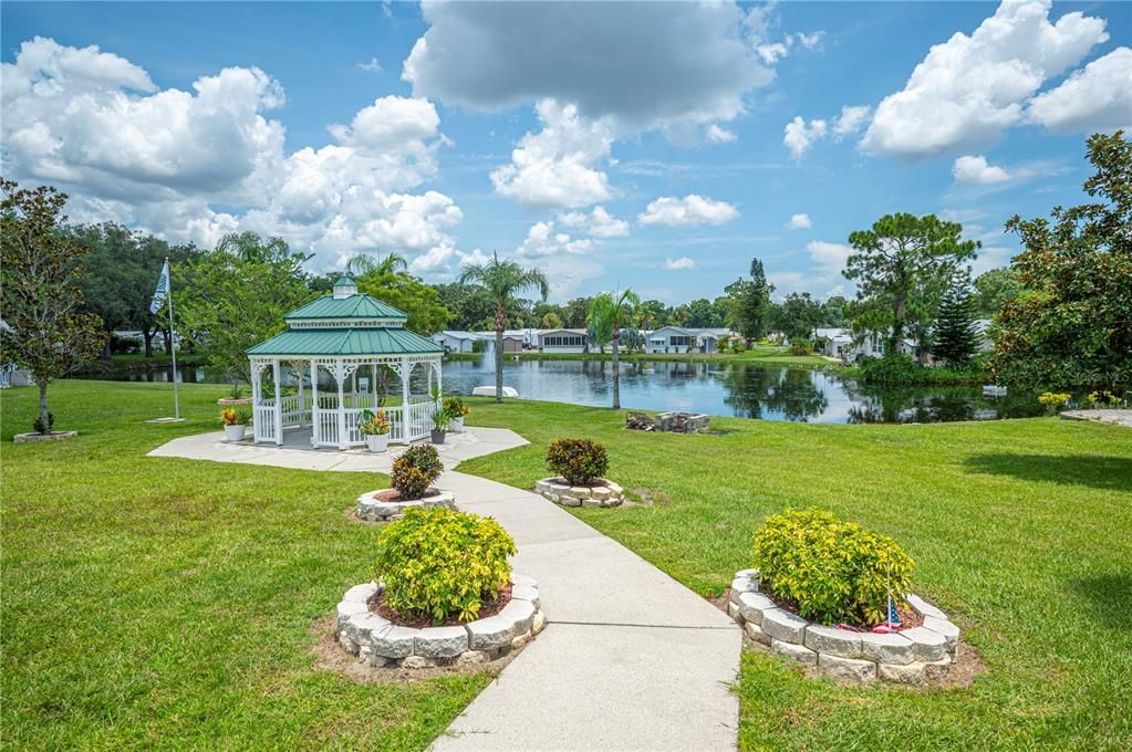 Gazebo and Lake