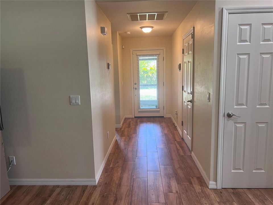 Front Door - Pantry closet to the right