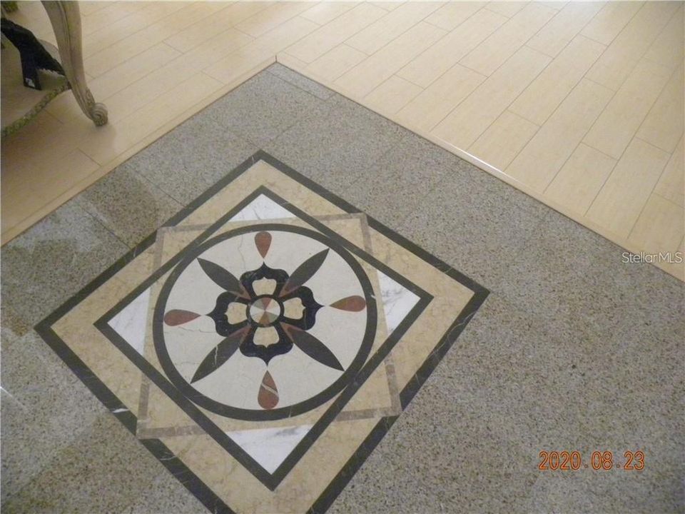 Foyer Mosaic Closeup- Marble