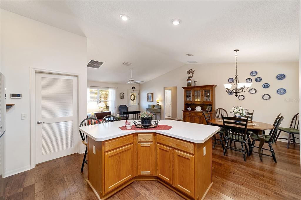 Kitchen Island towards Front Door