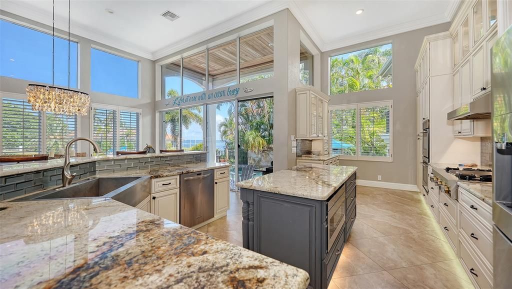 Kitchen Faces Canal with Bay Views