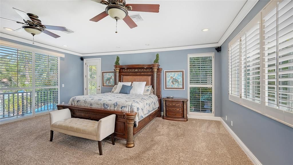 Primary Bedroom with Two Balconies