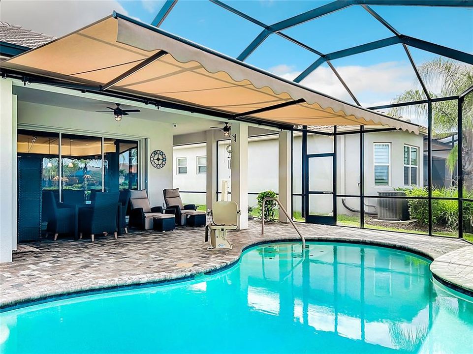 Pool/Patio with Retractable Awning