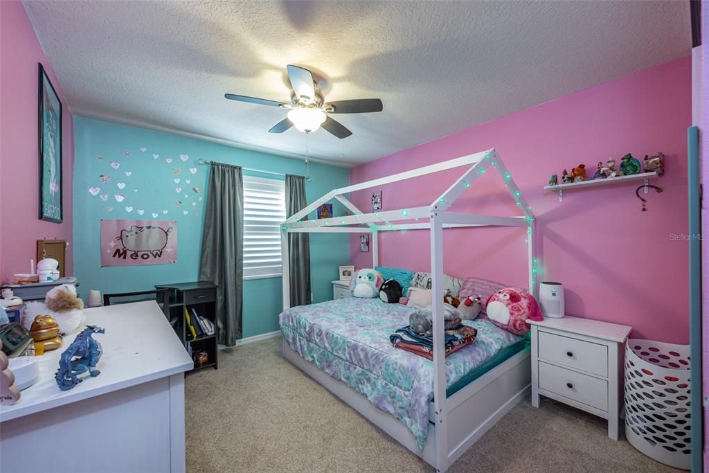 Secondary bedroom #3 (13' x 10') on the 2nd floor just steps from the bonus room that shares a full 2nd floor bath.