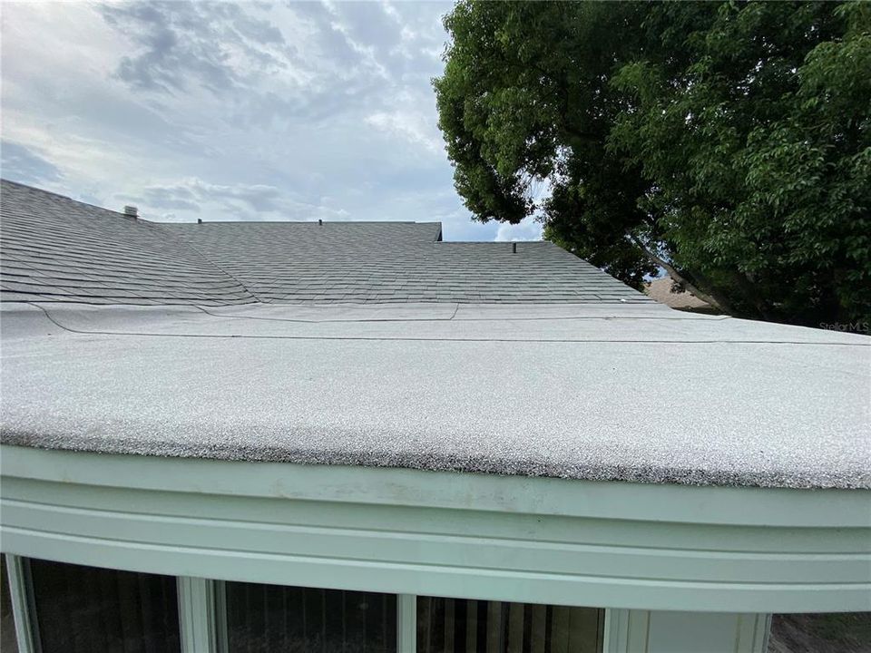 Roof repair over golf cart area