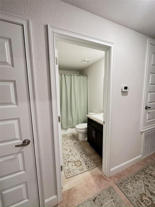 Guest Hallway Linen Closet and Guest Bathroom Doorway