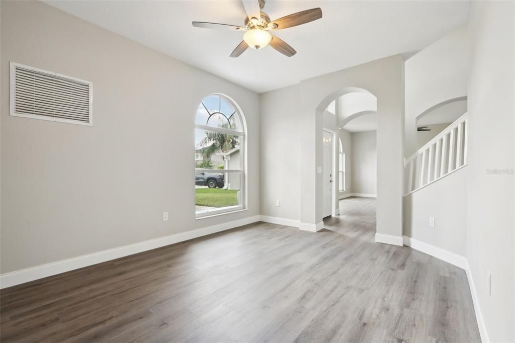 Another view of the formal dining room