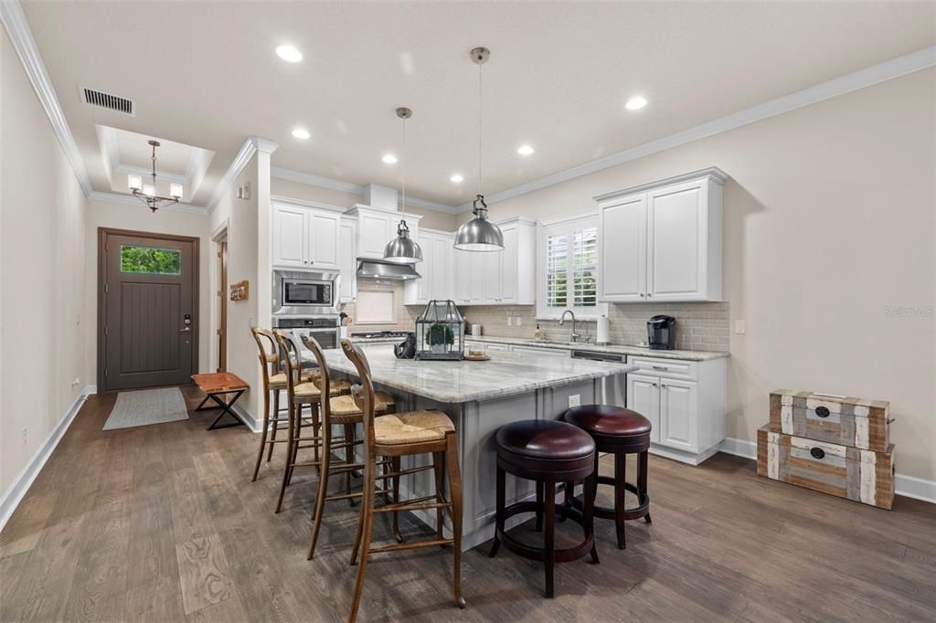 gorgeous open kitchen with chef's island