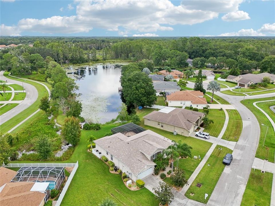 Arial view of property