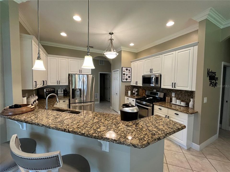 Breakfast Bar Looking Into Kitchen