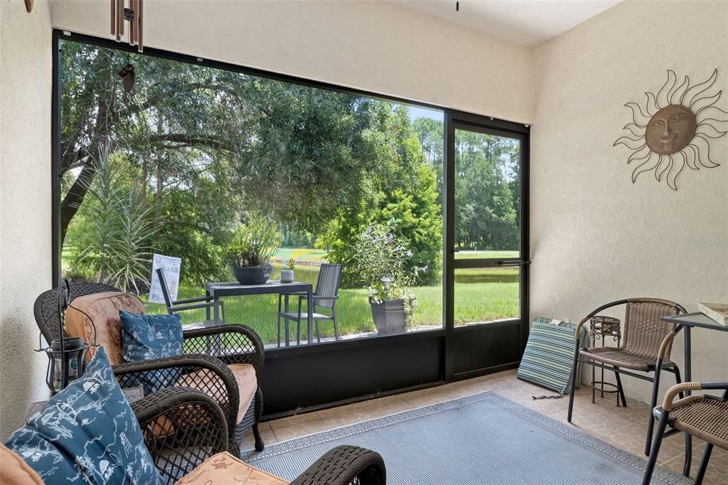 Screened back porch.