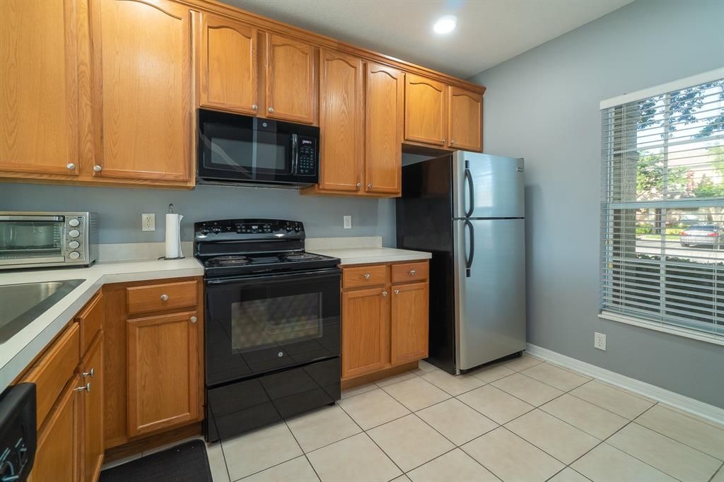 kitchen with spacious cabinets