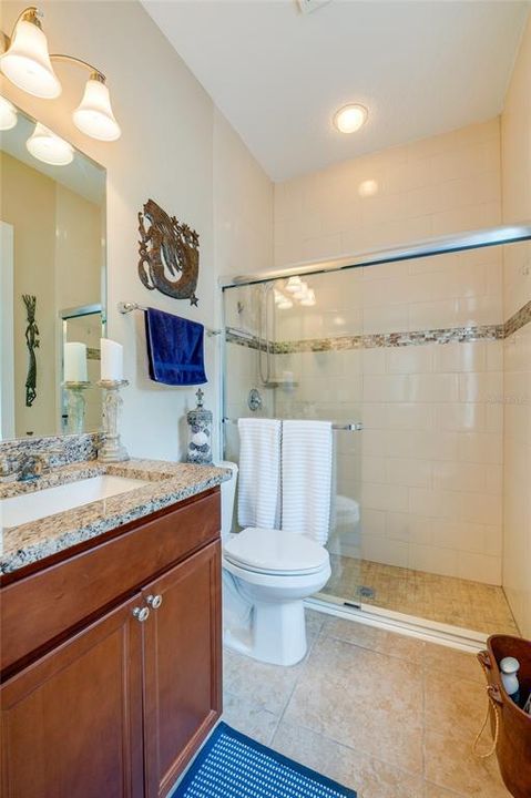 Guest room 2 bathroom shared as pool bath