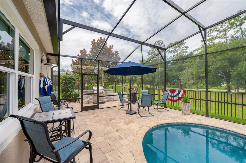 Summer kitchen outside pool area