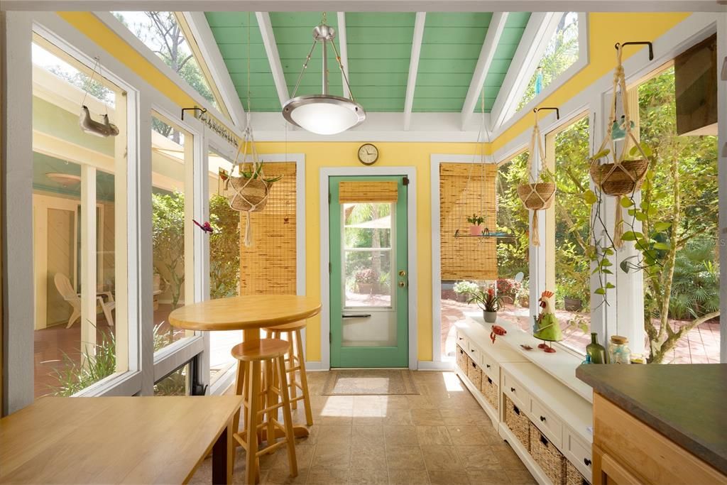 Sunroom off kitchen main house