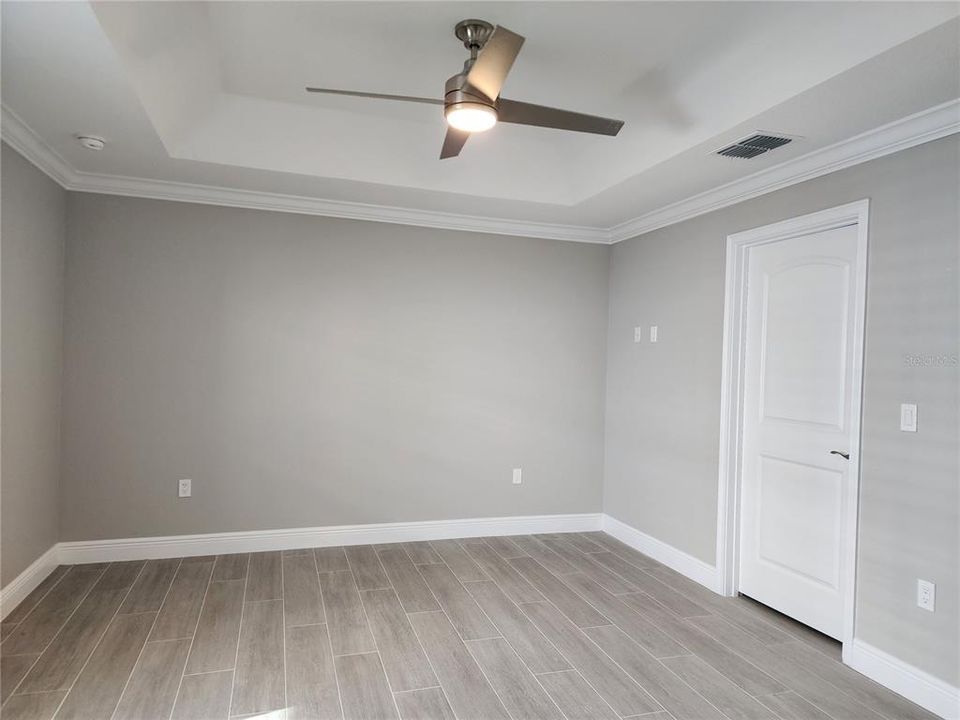 Primary Bedroom with tray ceiling