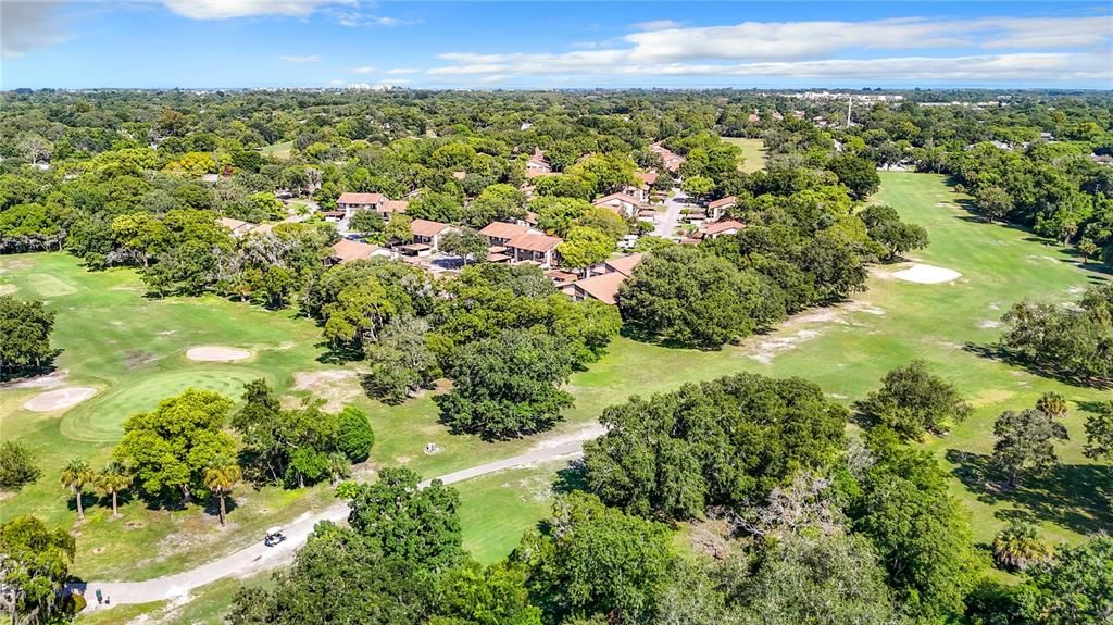 Golf course behind home