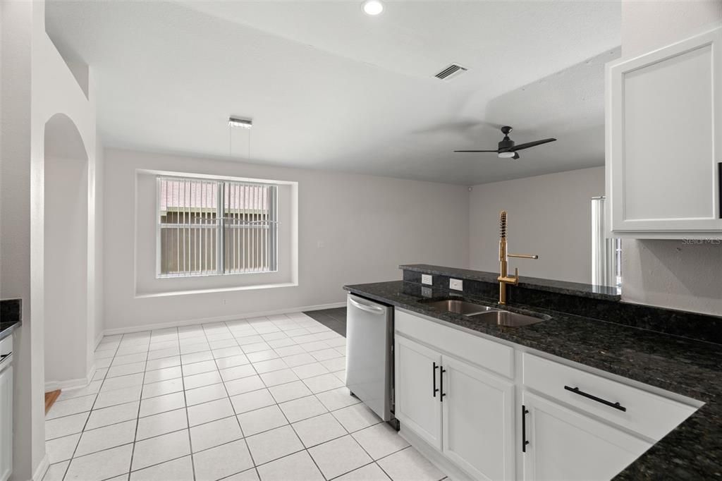 Complete Kitchen Remodel and Update with Granite Countertops, Brand New Stainless Steel Appliances, High End Fixtures, New Garbage Disposal. Breakfast Nook.