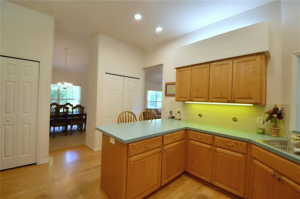 Wood flooring and under cabinet lighting