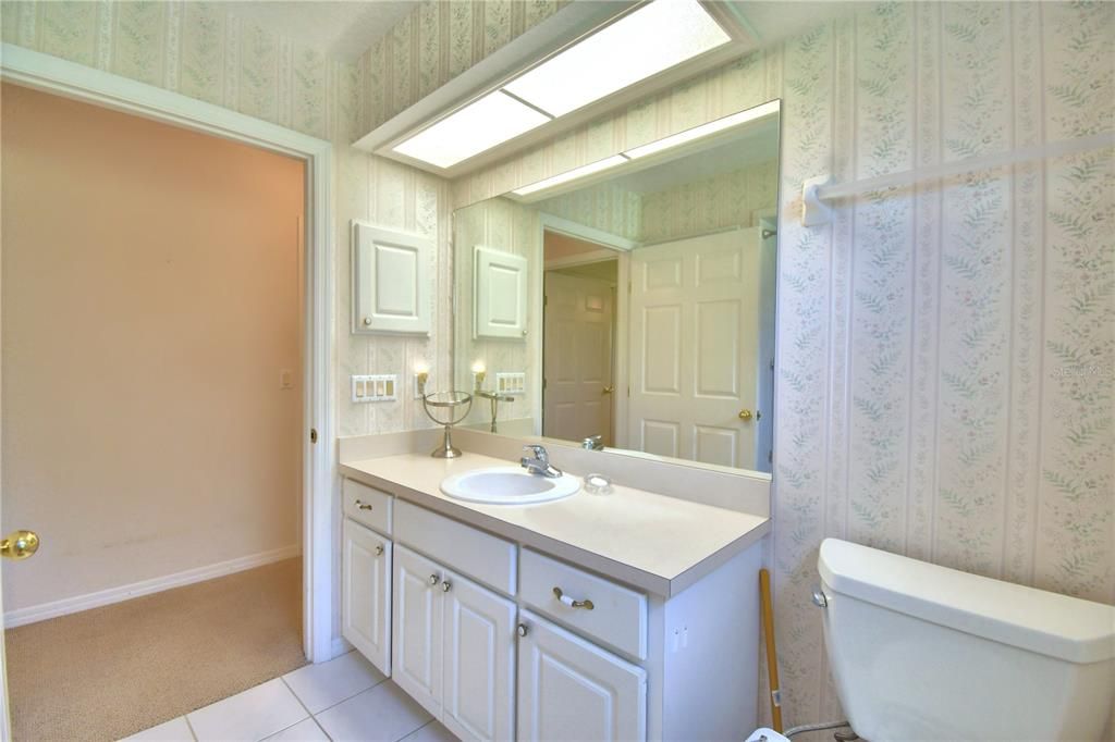 Guest bathroom with storage