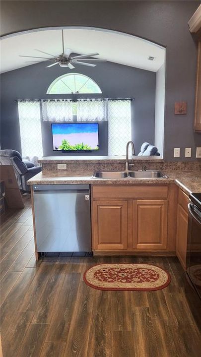 Kitchen towards living room