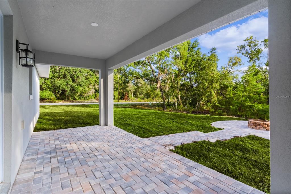 Brick paver covered lanai