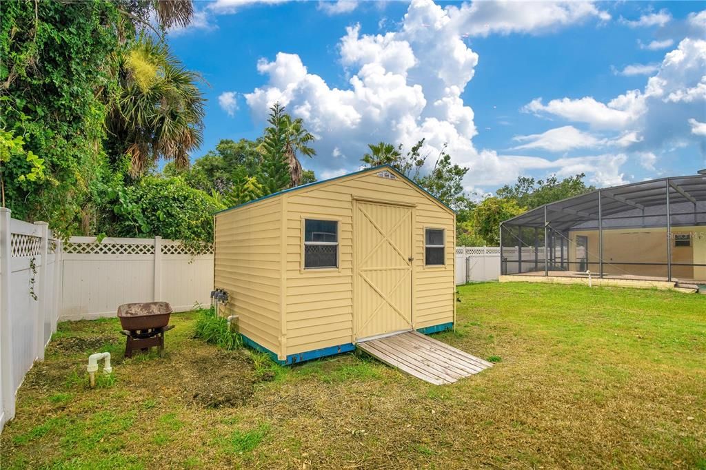 Shed in Backyard