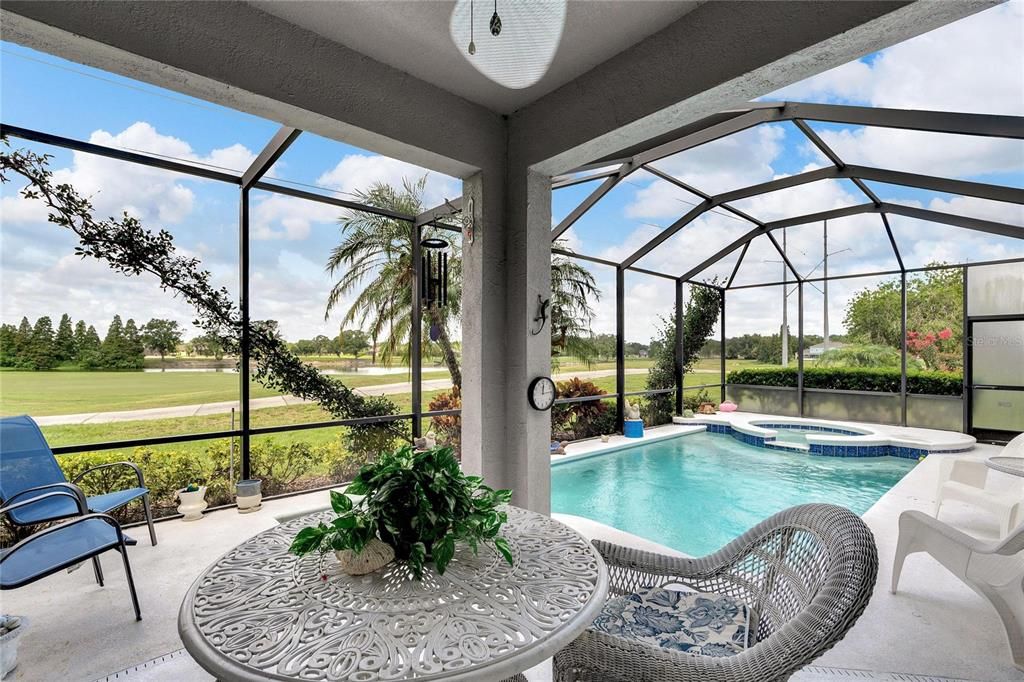 Back porch and pool area!