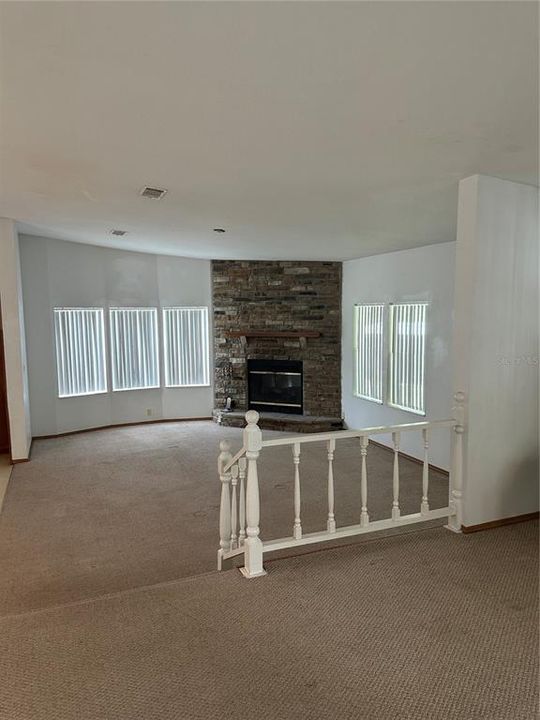 looking into the family room off the kitchen