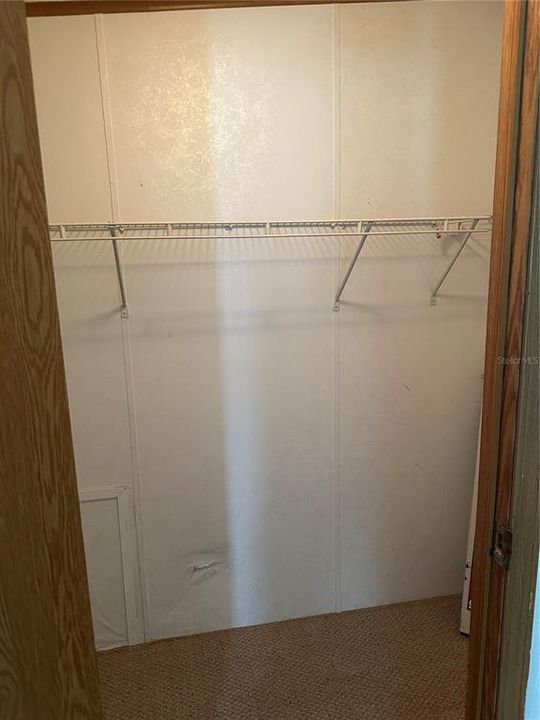 master closet with light